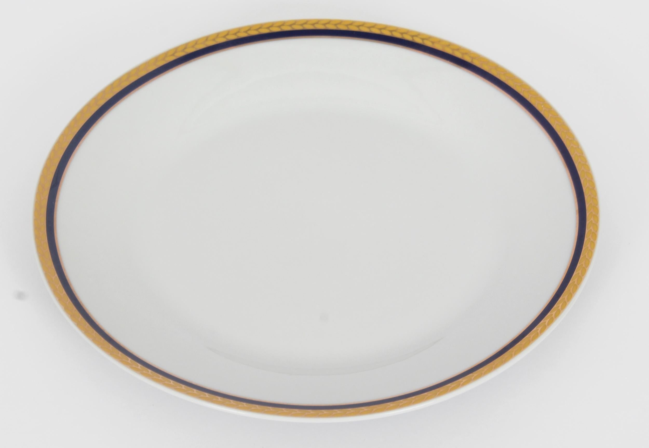 Late 20th Century Vintage Porcelain 12 Setting 77 Piece Dinner Service, Late 20th C