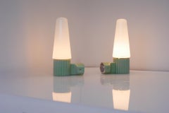 Vintage Porcelain and Glass Wall Sconces by Hans-Agne Jakobsson, IFÖ Sweden 1960