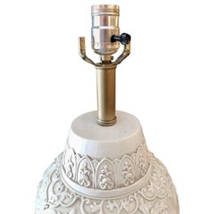 Vintage Porcelain and Gold Leaf Table Lamp