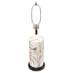 Vintage Porcelain Bamboo Motif Lamp