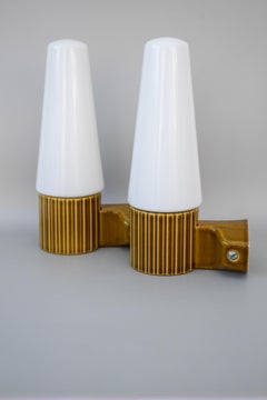 Applique d'epoca in porcellana e vetro di Hans-Agne Jakobsson, IFÖ Svezia, 1960