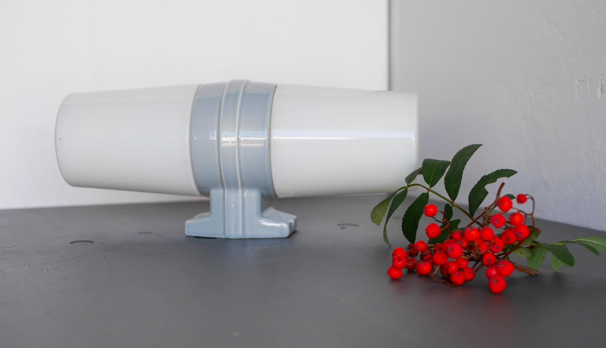 Mid-Century Modern Vintage Porcelain Bathroom Light by Sigvard Bernadotte for IFÖ circa 1960s