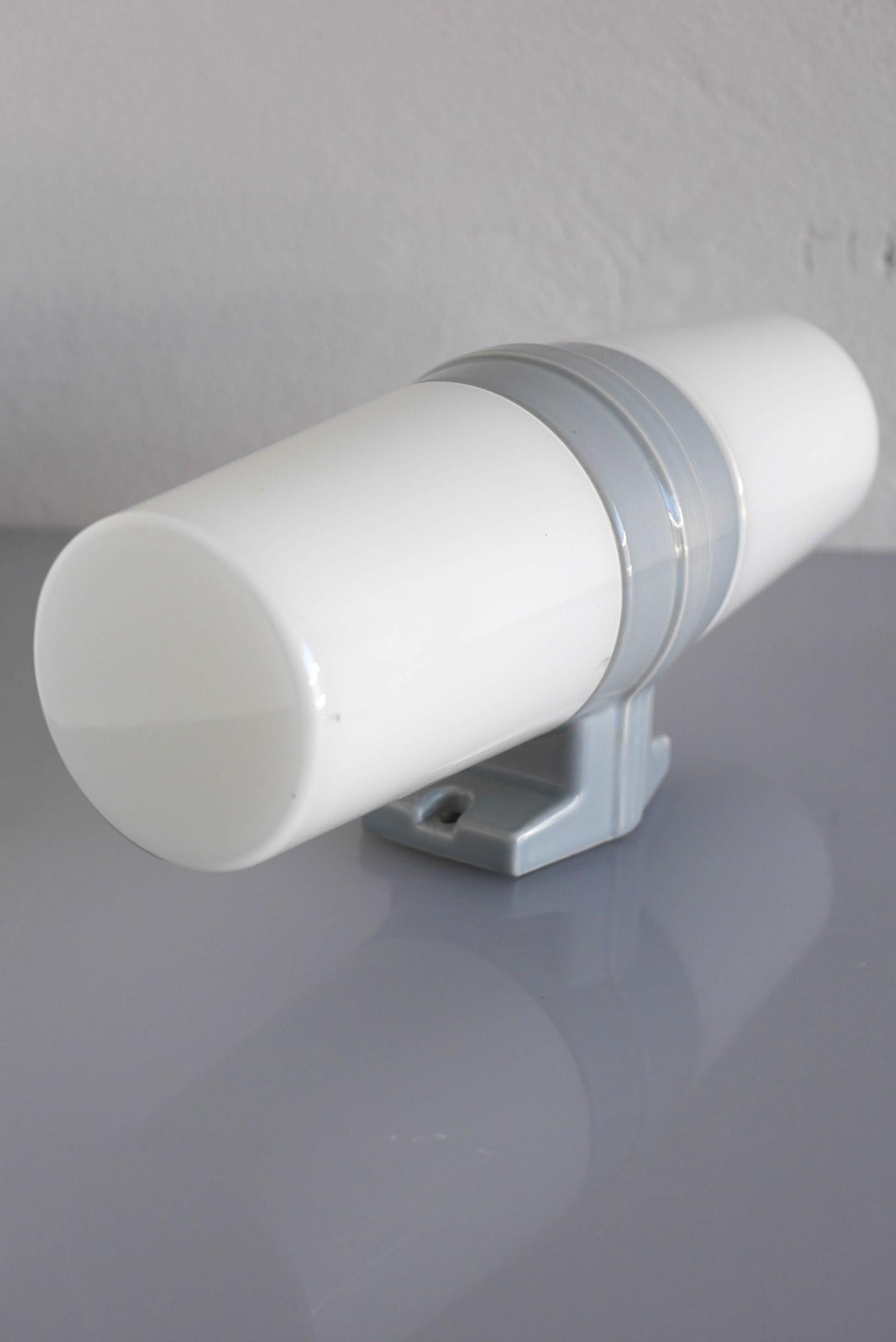 Vintage Porcelain Bathroom Light by Sigvard Bernadotte for IFÖ circa 1960s 3