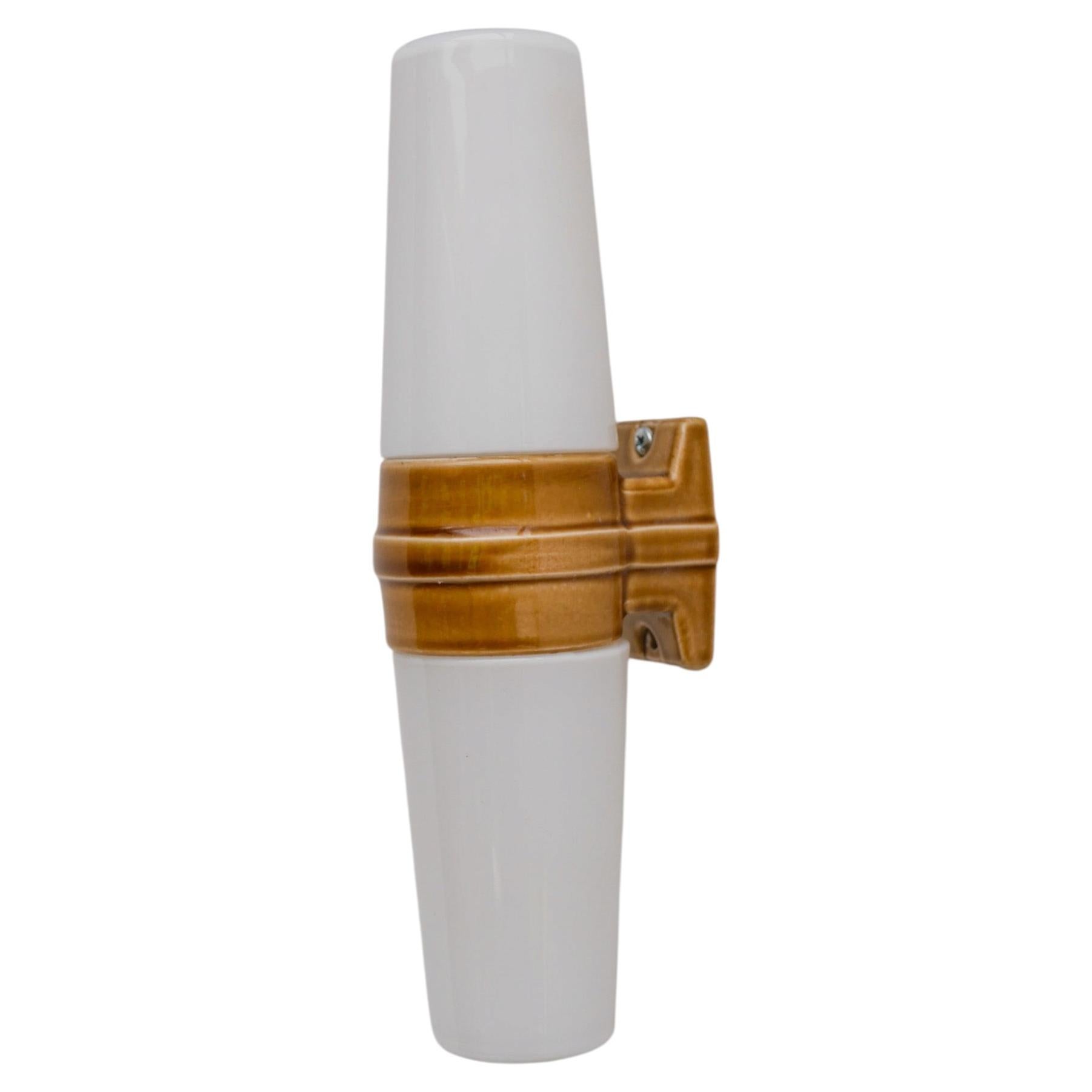 Vintage Porcelain Bathroom Light by Sigvard Bernadotte for IFÖ circa 1960s
