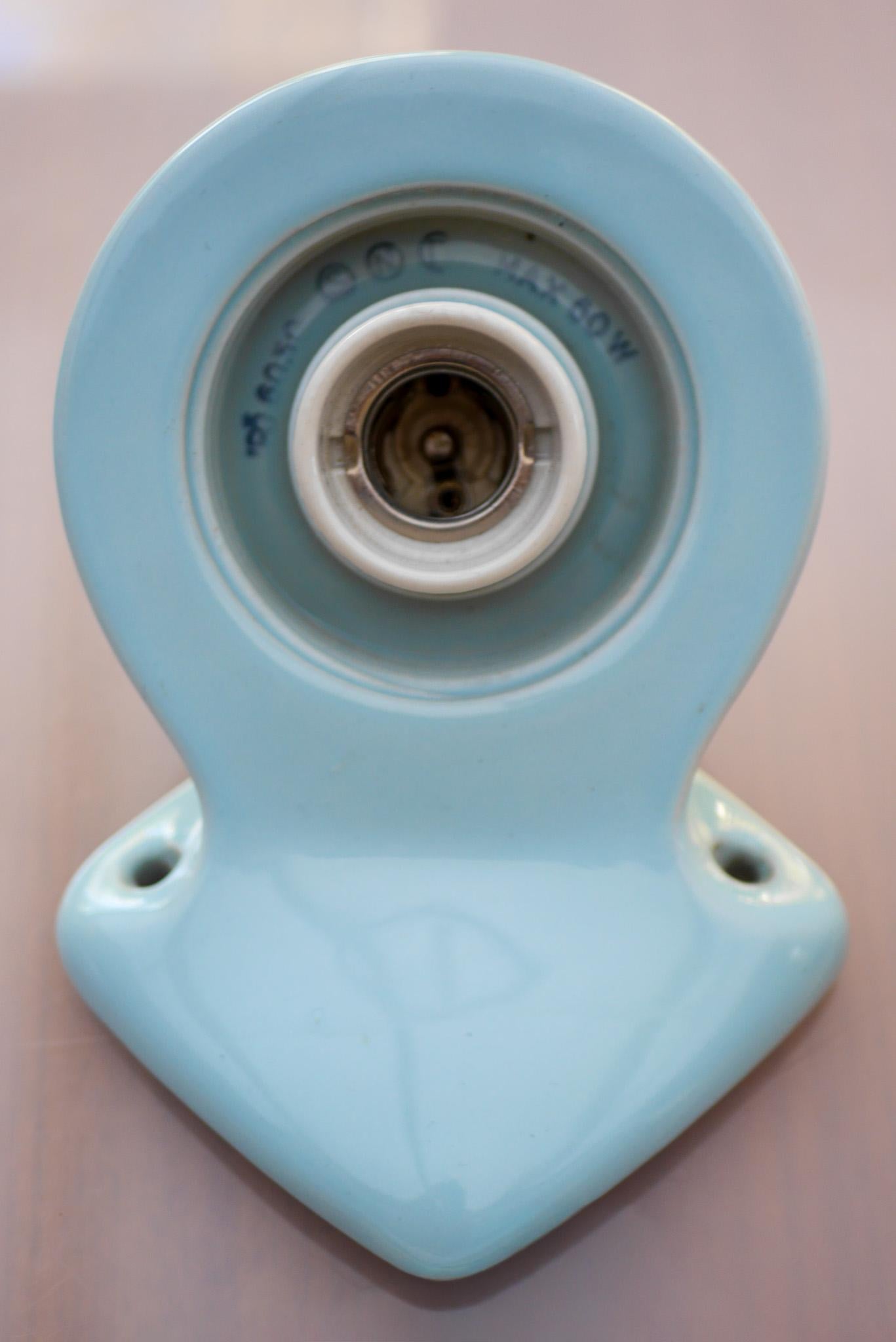 Lampe de salle de bains vintage en porcelaine par Sigvard Bernadotte pour IFÖ, Suède, vers les années 1960 en vente 5