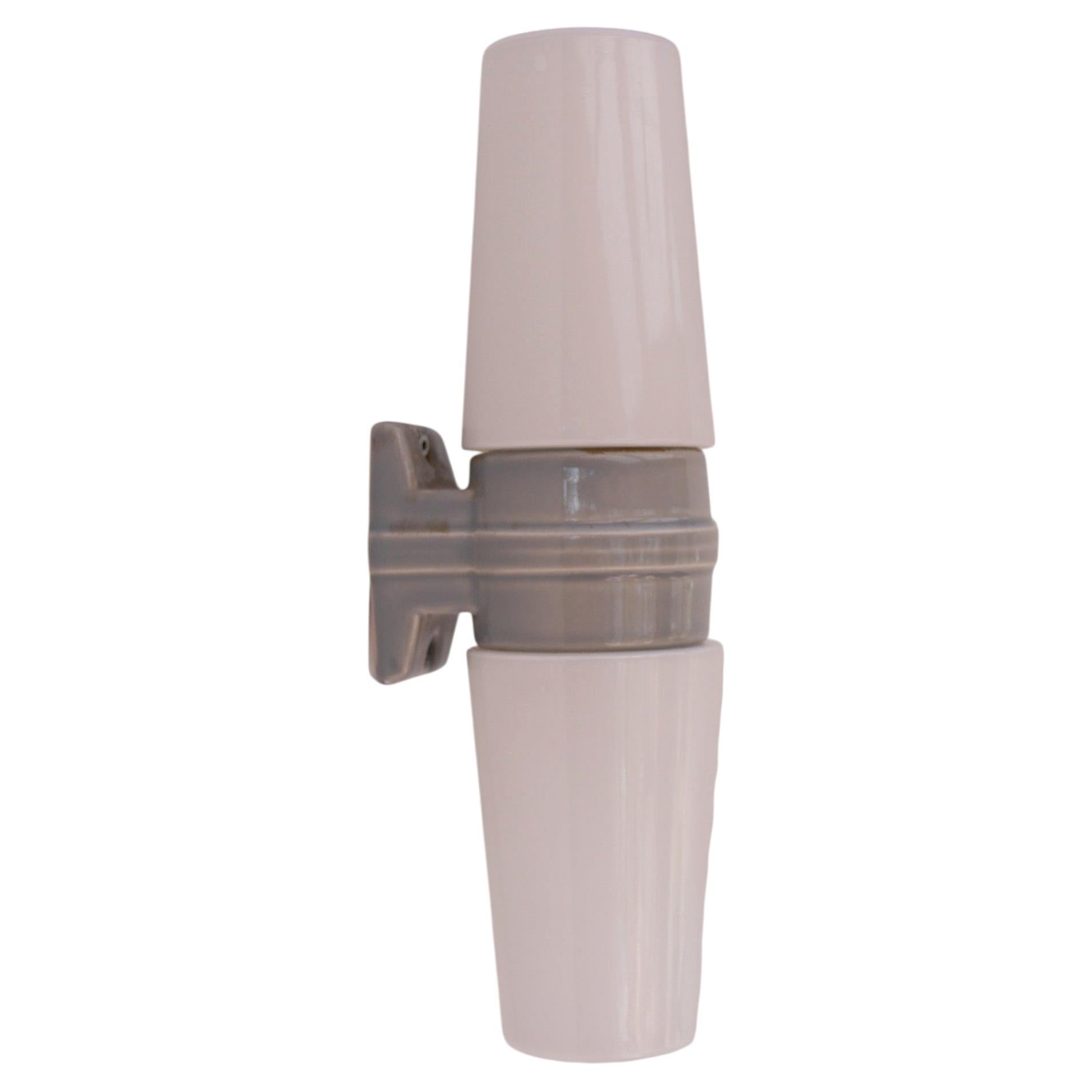 Vintage Porcelain Bathroom Sconce by Sigvard Bernadotte for IFÖ circa 1960s For Sale