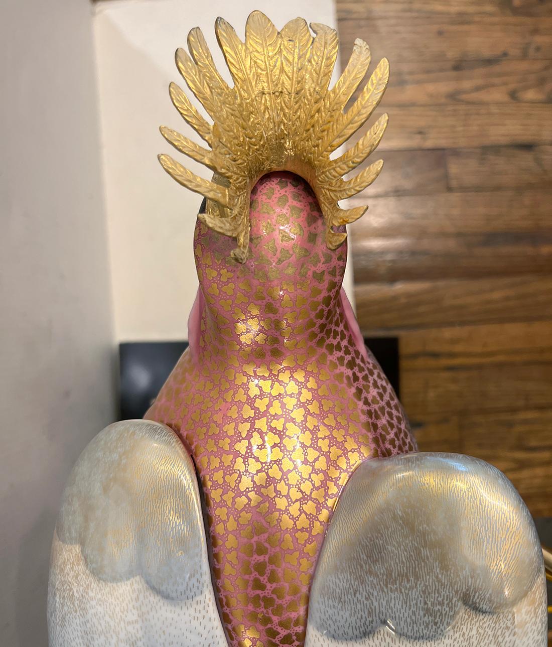 Vintage Porcelain Bird Table Lamp For Sale 1