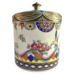 Used Porcelain Biscuit Barrel Tin Seltmann Weiden Germany 1995