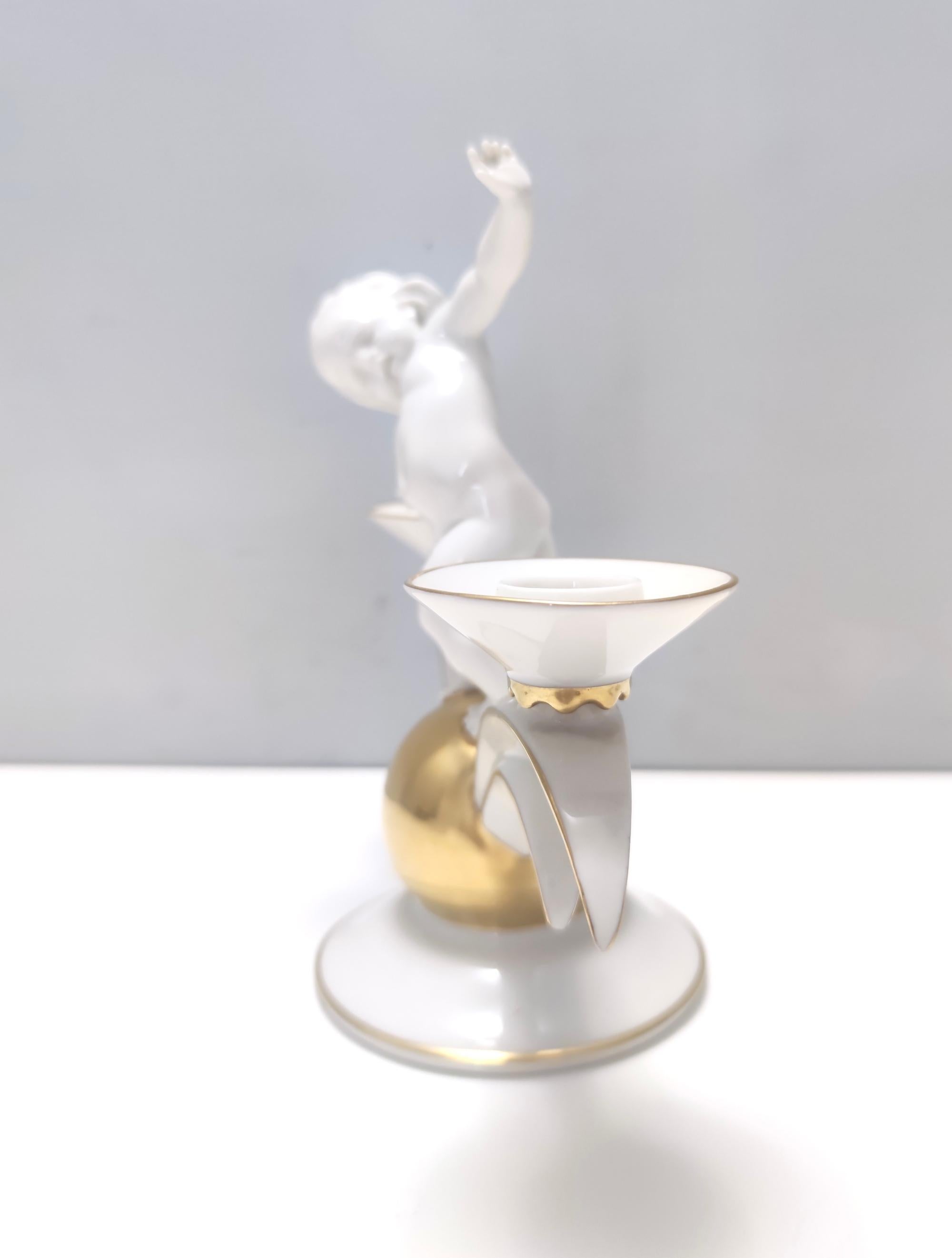 Porzellan-Kerzenhalter von Karl Tutter für Hutschenreuther, Deutschland (Mitte des 20. Jahrhunderts) im Angebot