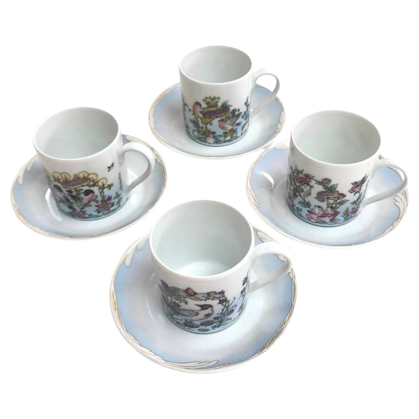 Vintage Porcelain Coffee Set Hutschenreuther, Germany For Sale