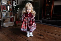 Vintage Porcelain Collector Doll, 20th Century, Royal Stewart Tartan - 2C153