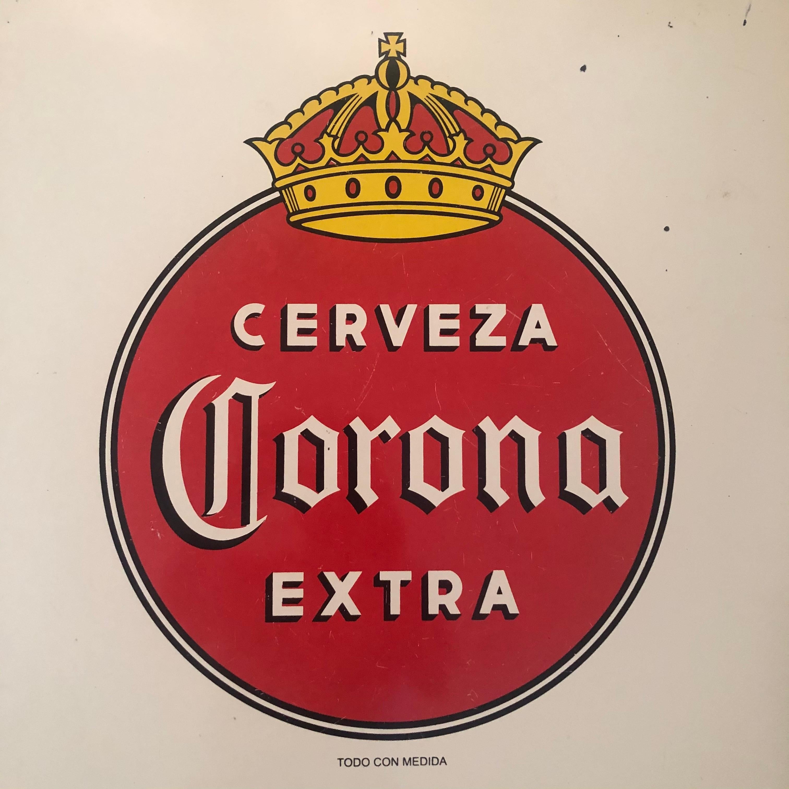 Corona-Bierschild aus Porzellan (20. Jahrhundert) im Angebot