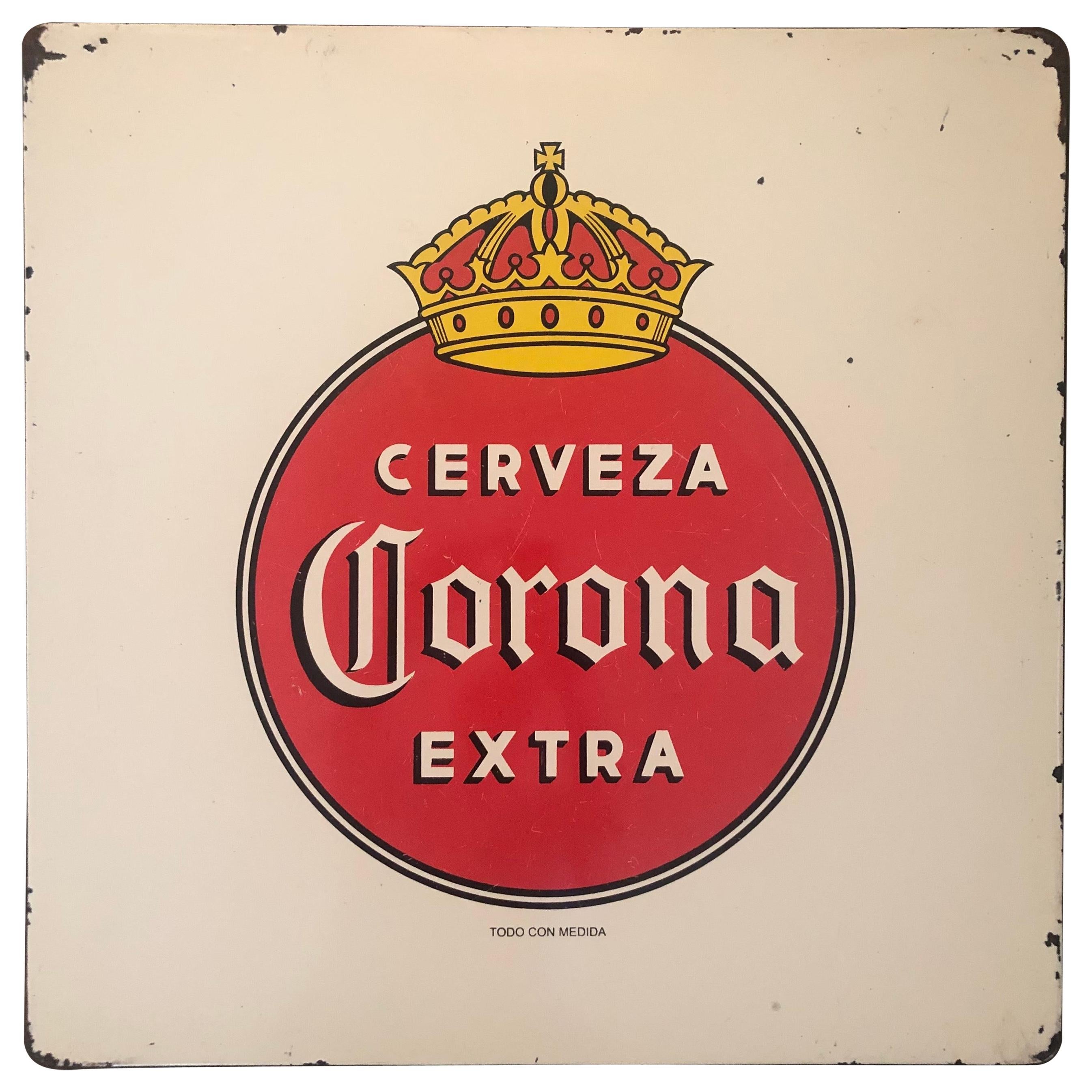 Vintage Porcelain Corona Beer Sign