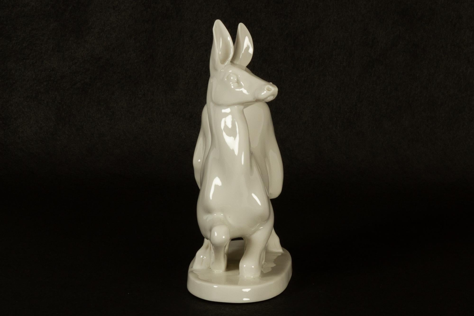 Russe Figurine de cerf en porcelaine vintage par Lomonosov en vente