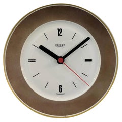 Orologio da parete vintage in porcellana della Germania dell'Est di Weimar Electric, anni '70