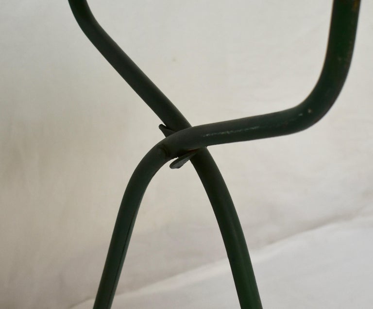 Vintage Porcelain Enamel Baby Bath on Folding Wrought Iron ...