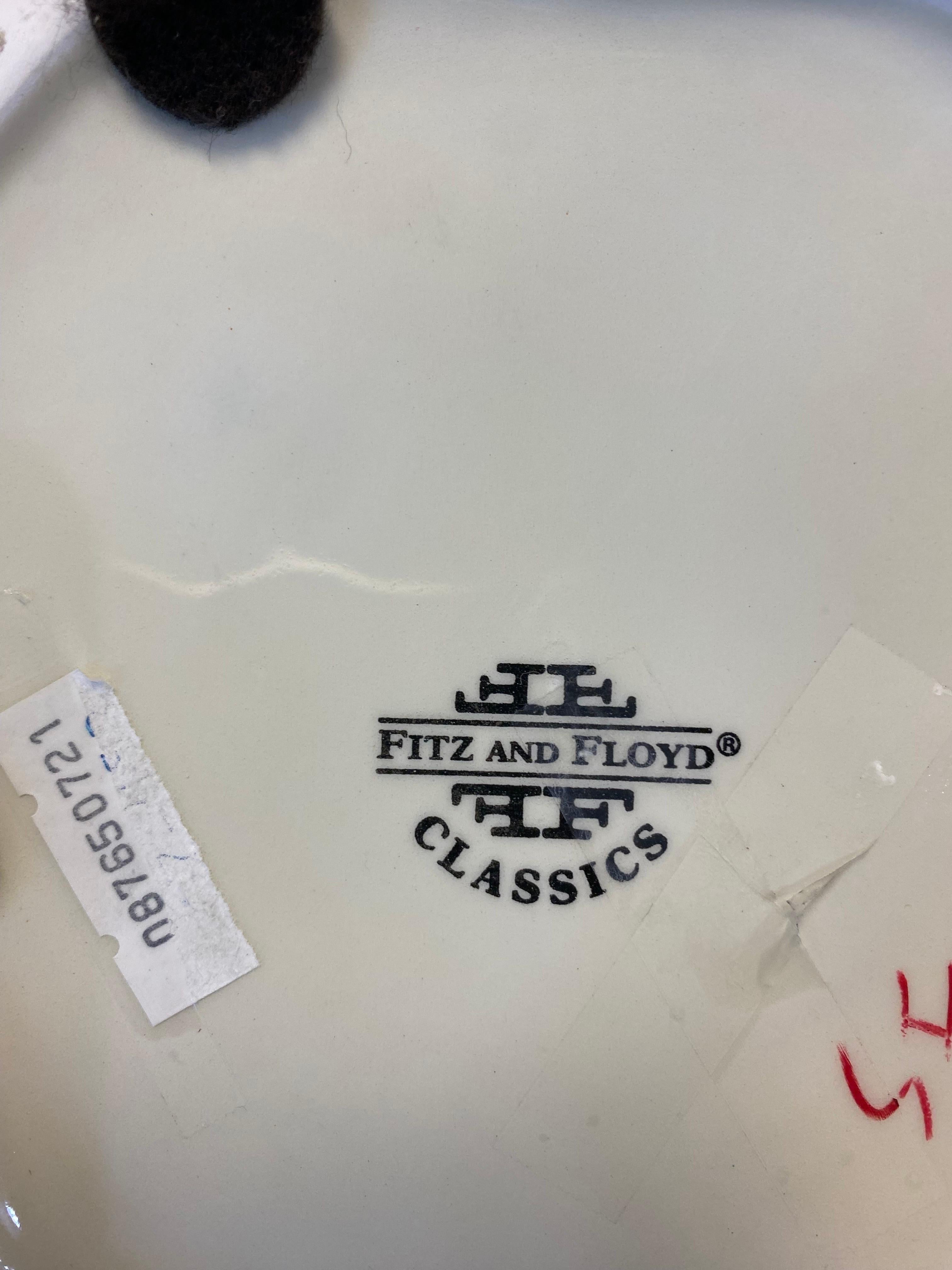Vintage Porcelain Fitz and Floyd Swan Vases - A Pair 6