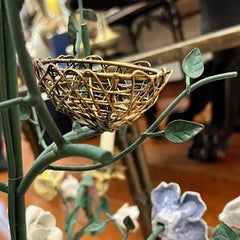 Vintage Porcelain Flowers Chandelier