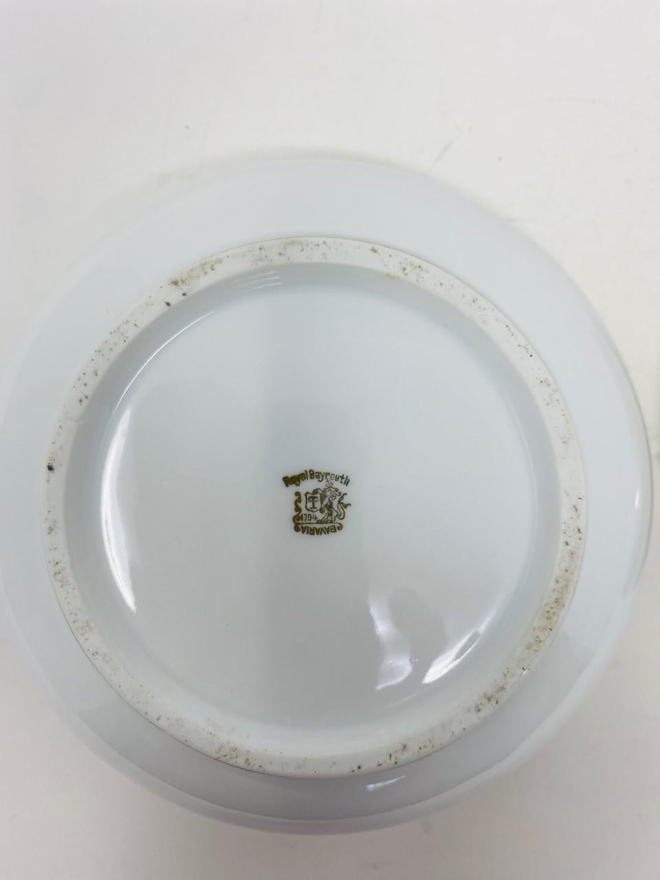 Vintage Porcelain Greek Key Jar with Lid by Royal Bayreuth For Sale 1