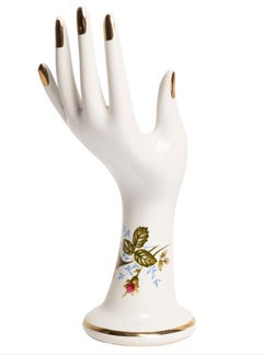 Porte-anneaux en porcelaine vintage suspendu à la main, Europe, années 1960