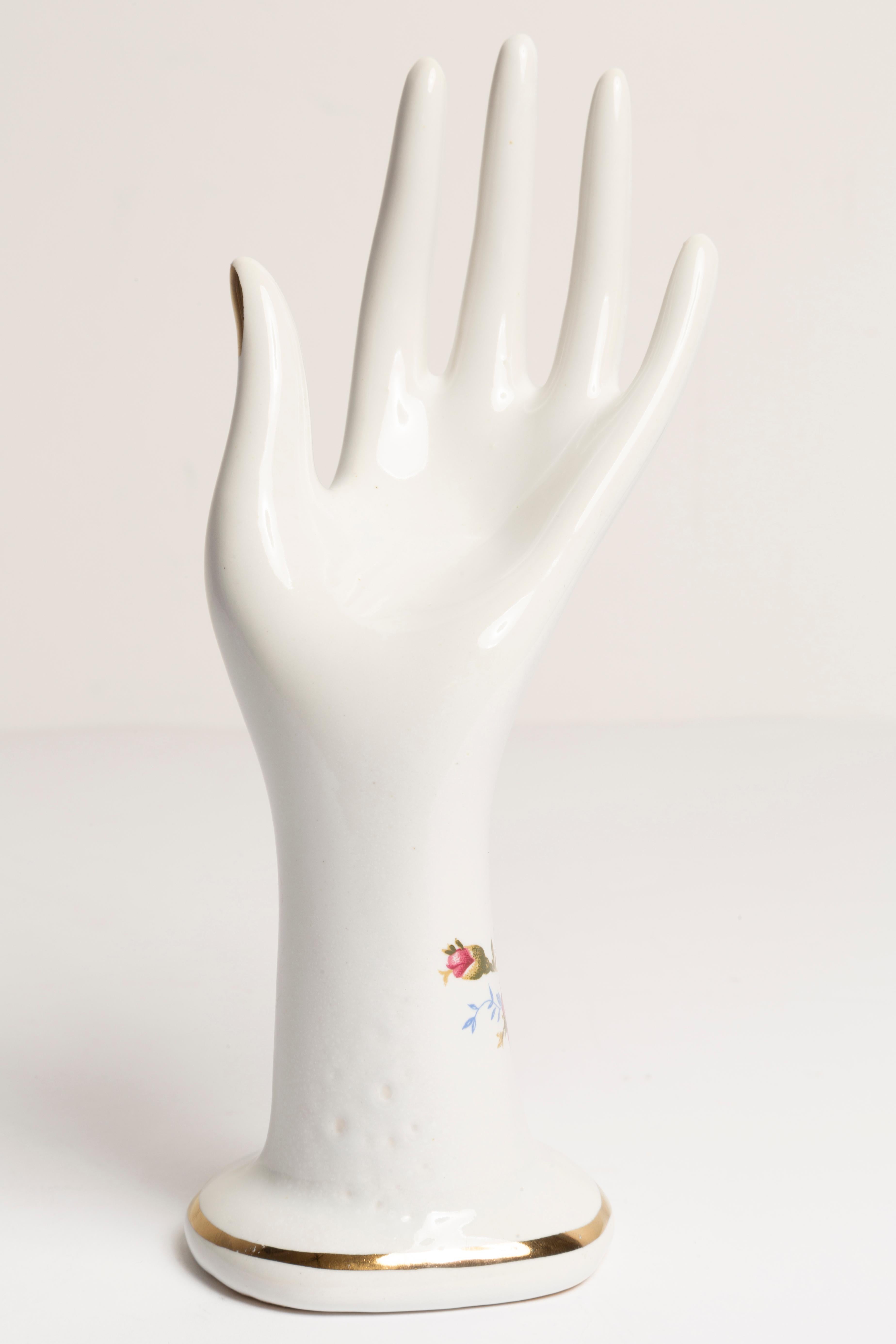 20th Century Vintage Porcelain Hand Hanger Ring Stand, Europe, 1960s