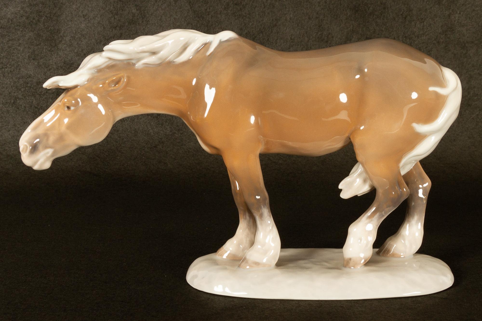 Vintage Porcelain Horse Figurine by Lauritz Jensen for Royal Copenhagen, 1968 5