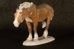 Vintage Porcelain Horse Figurine by Lauritz Jensen for Royal Copenhagen, 1968