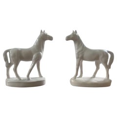 Caballos de porcelana vintage, un par