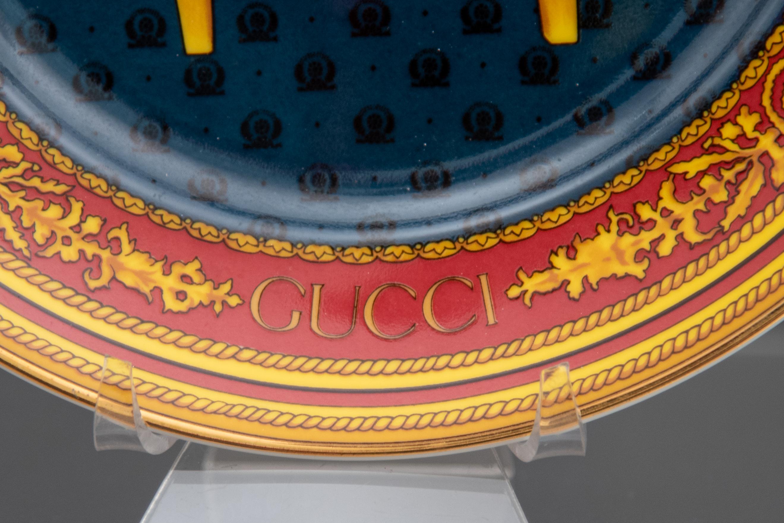 Italian Vintage Porcelain Le Poltrone Plates by Gucci