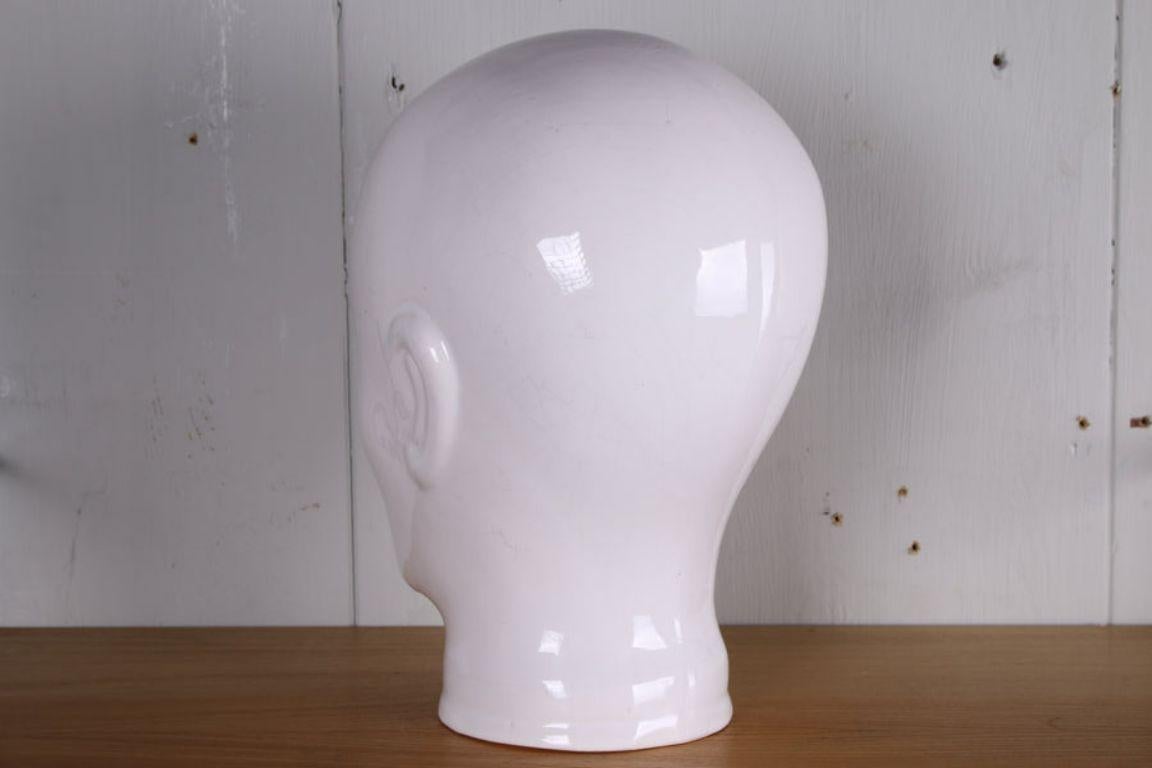 Mid-Century Modern Vintage Porcelain Mannequin Head, 1960s