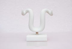 Vintage Porcelain & Marble Horn Sculpture by Jonathan Adler