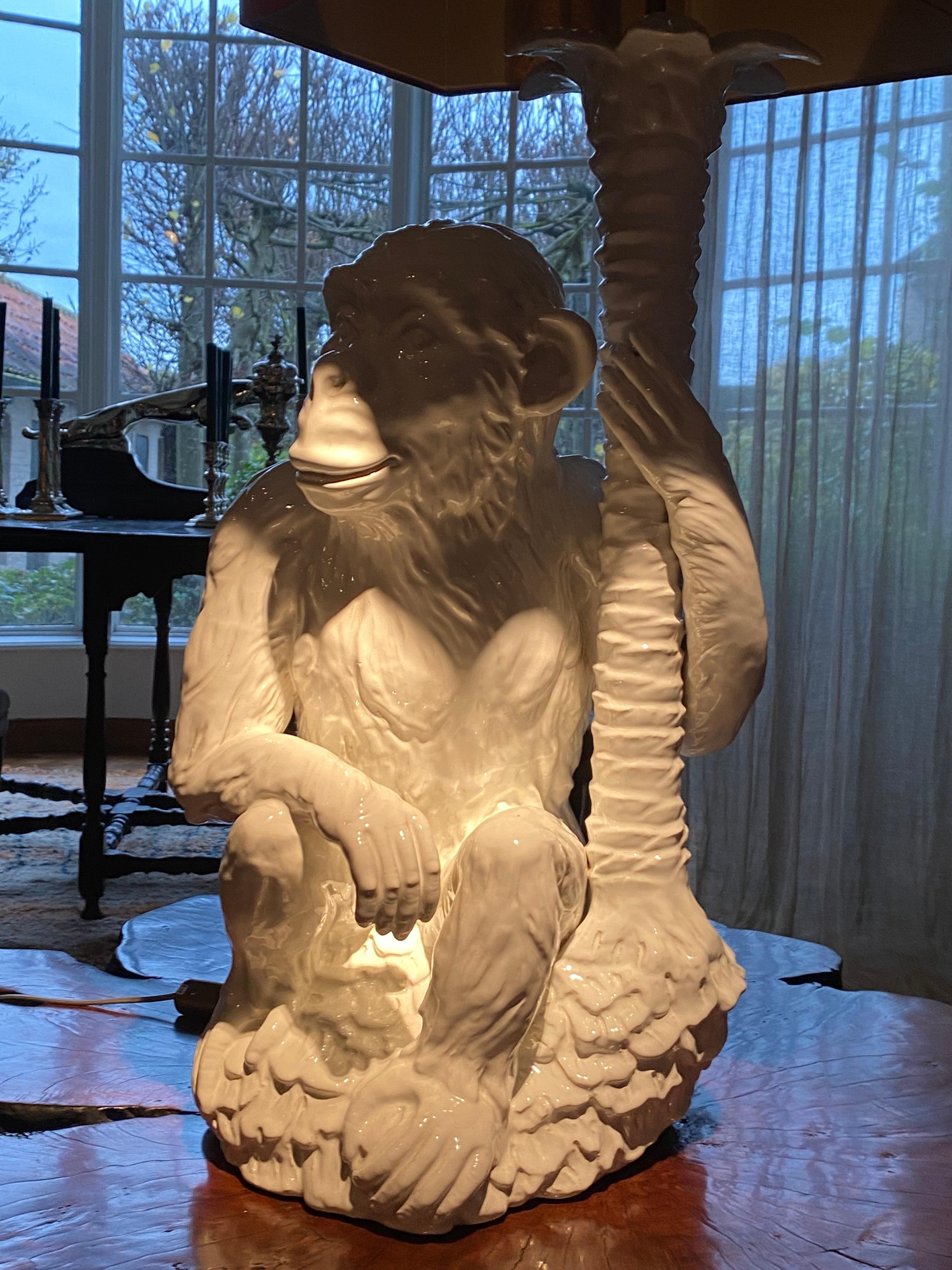 monkey lamp vintage