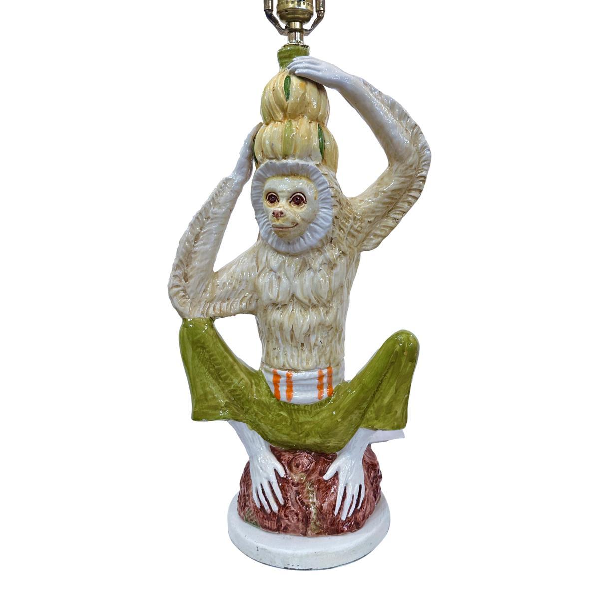 Lámpara mono de porcelana vintage mediados del siglo XX en venta