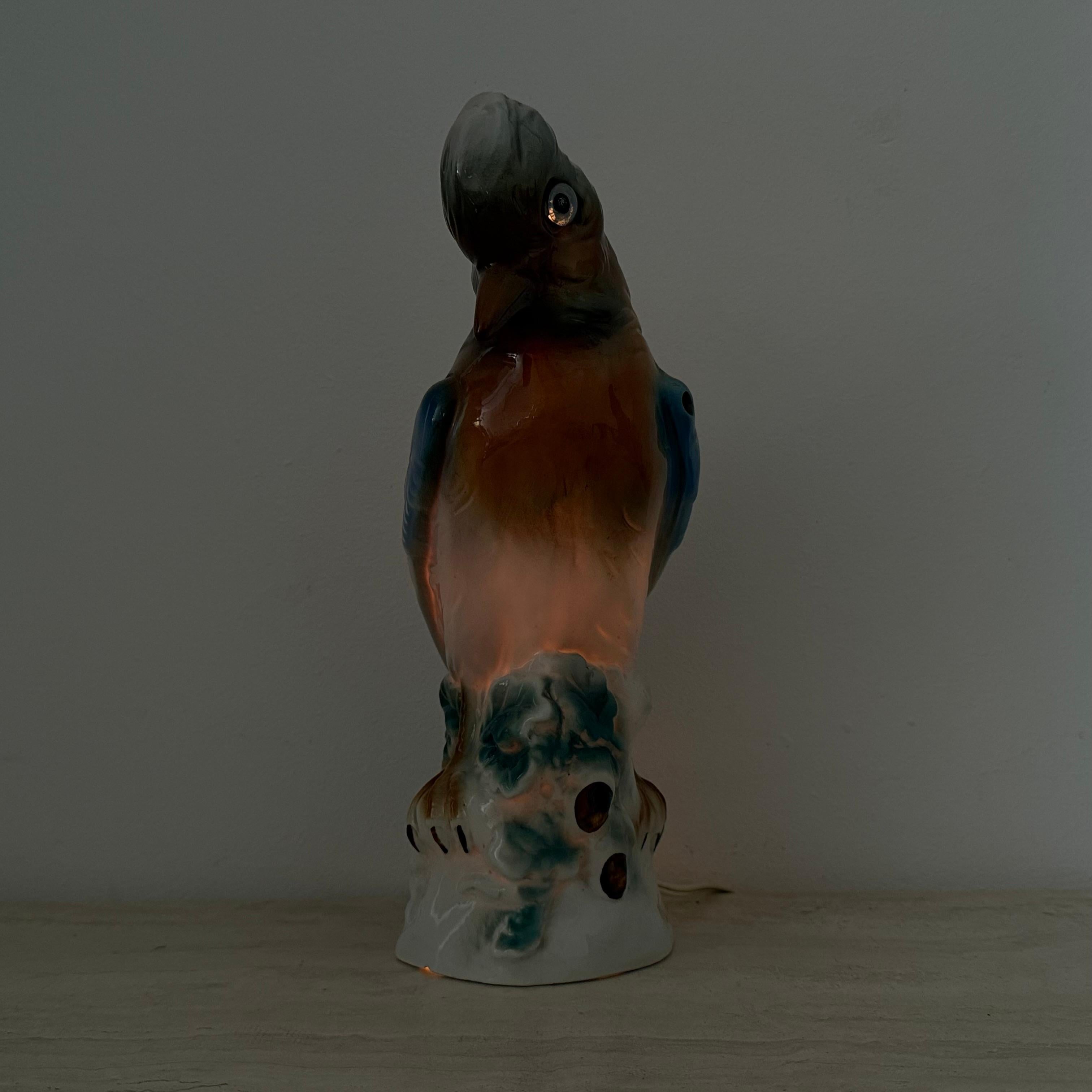 Lampe oiseau Parfume en porcelaine vintage, années 1950 en vente 3