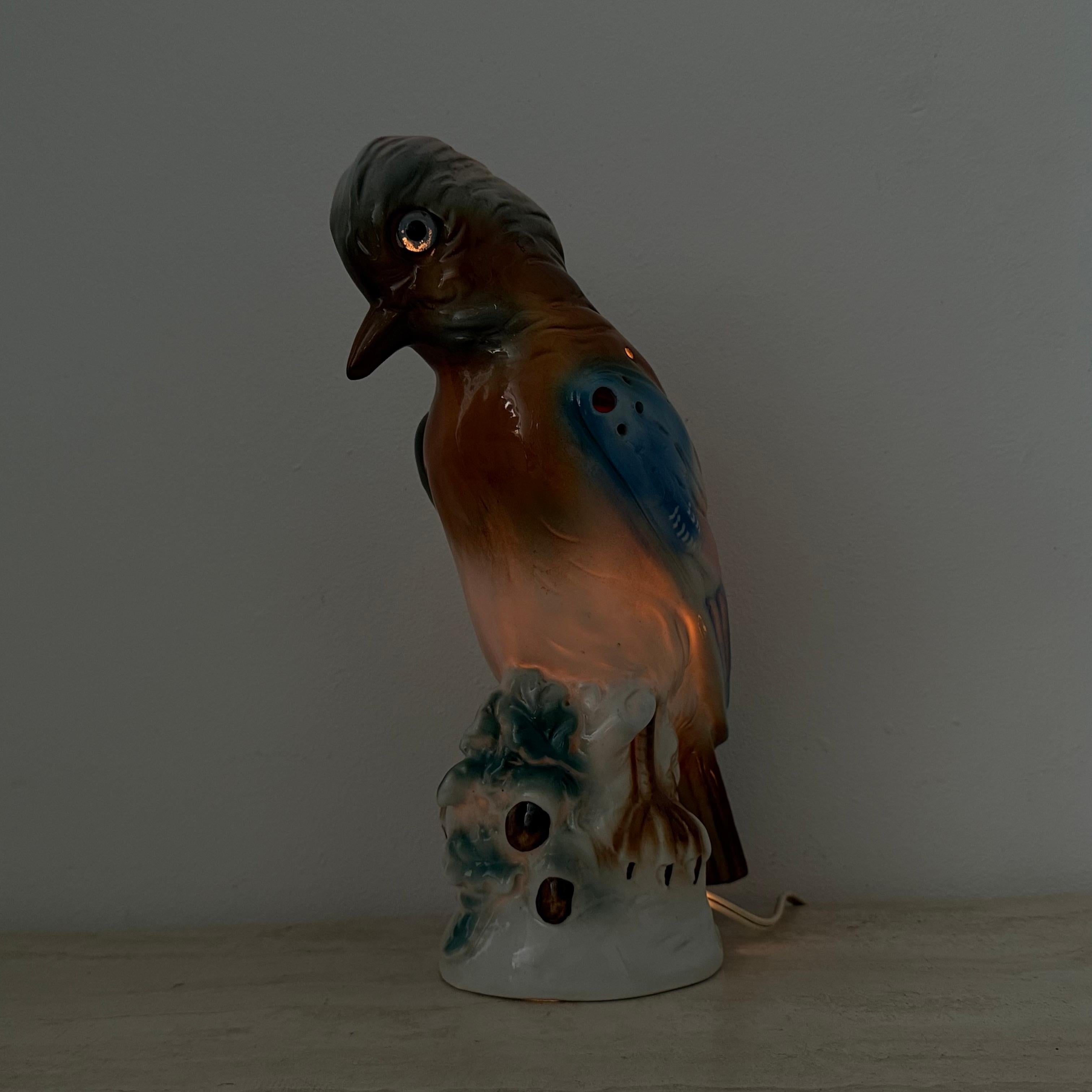Lampe oiseau Parfume en porcelaine vintage, années 1950 en vente 4
