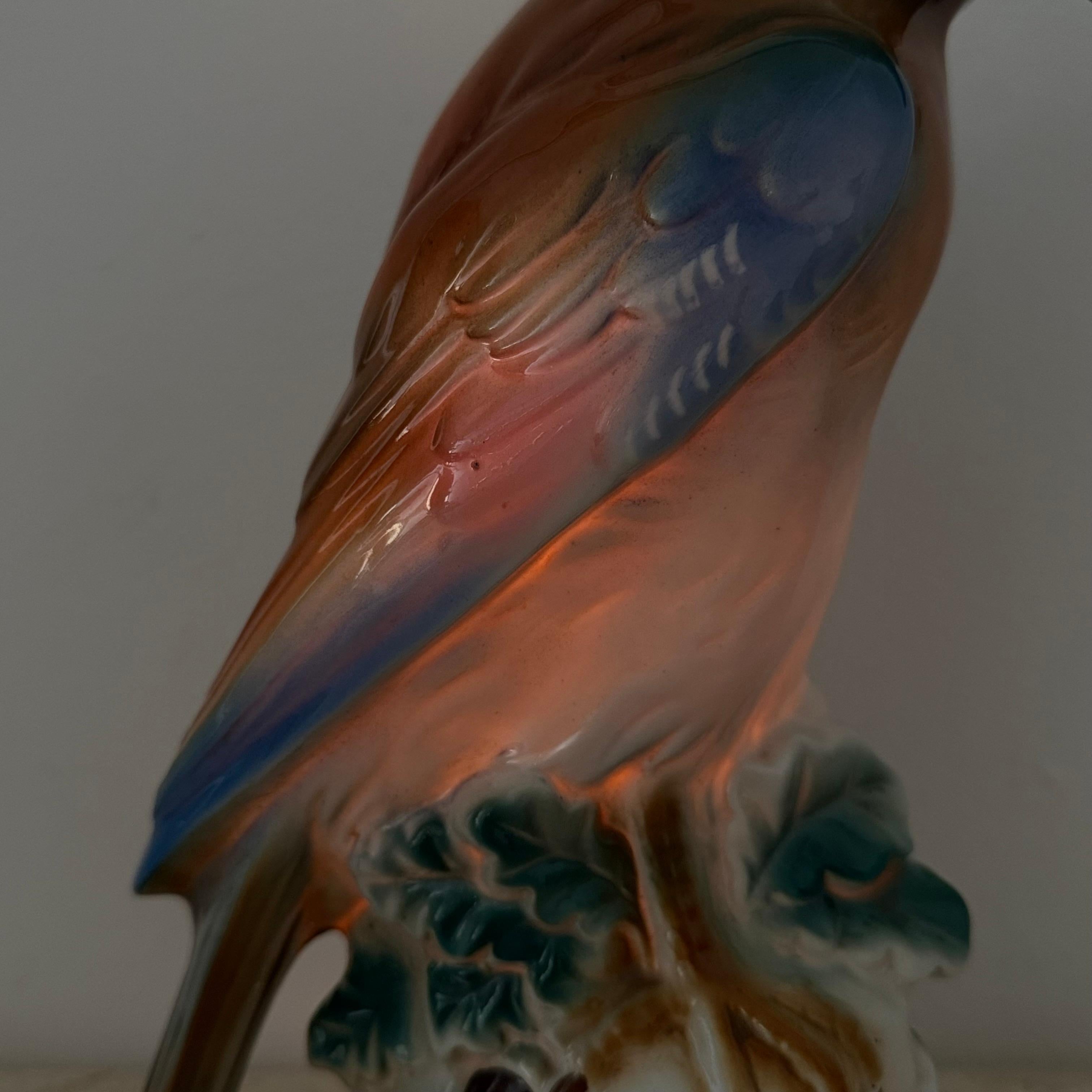 Porcelaine Lampe oiseau Parfume en porcelaine vintage, années 1950 en vente