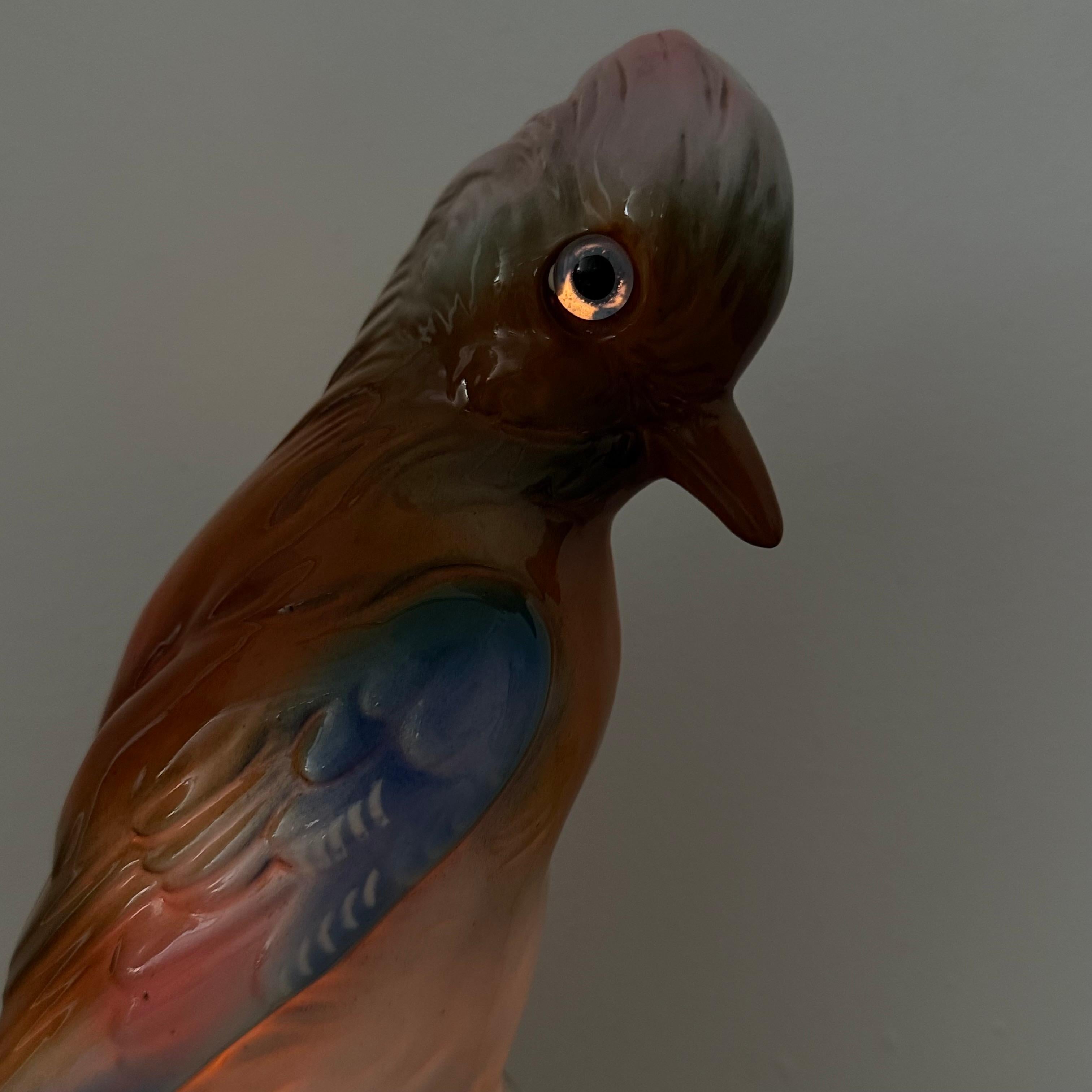 Lampe oiseau Parfume en porcelaine vintage, années 1950 en vente 1
