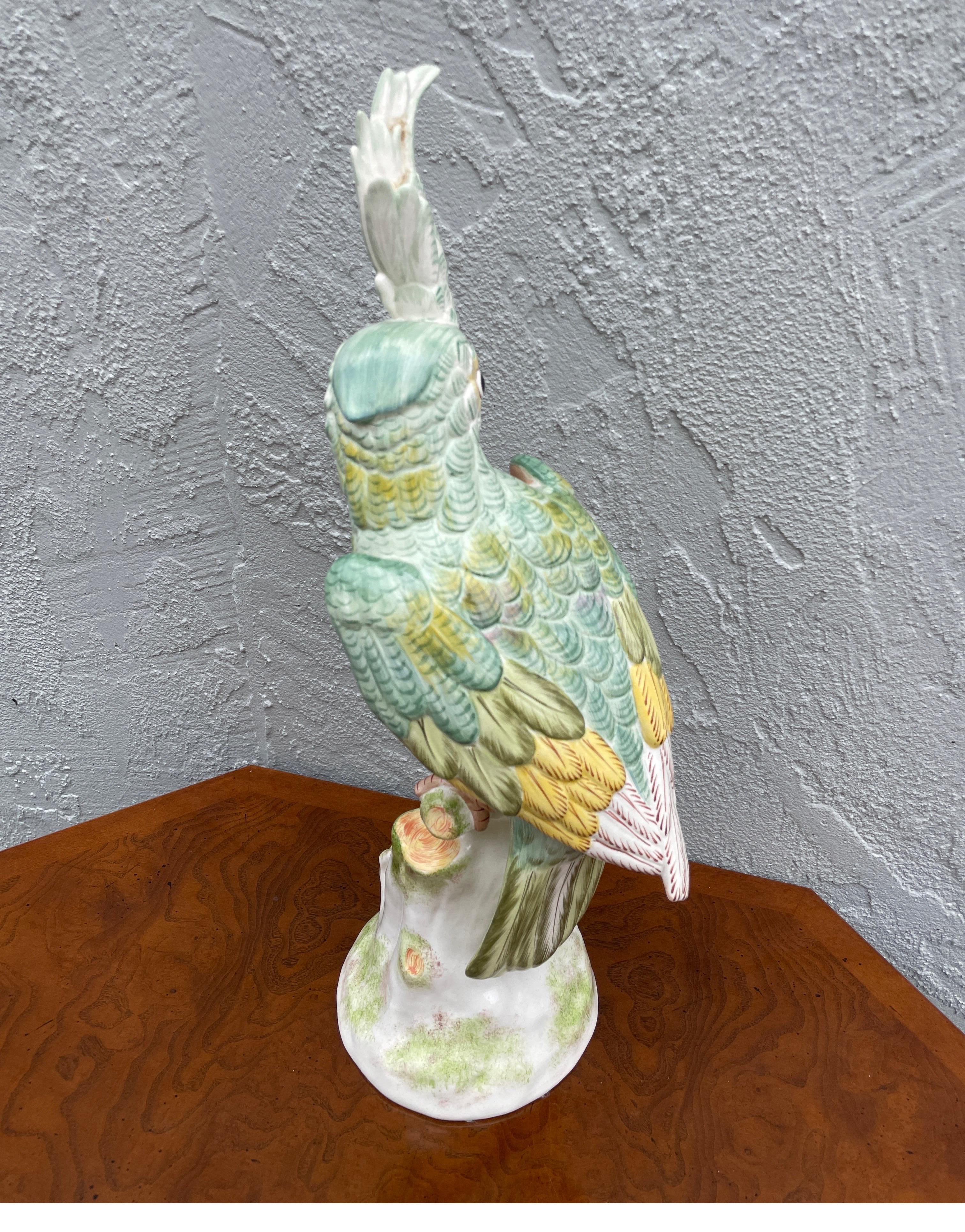 Vintage Porcelain Parrot by Paul Hanson 5