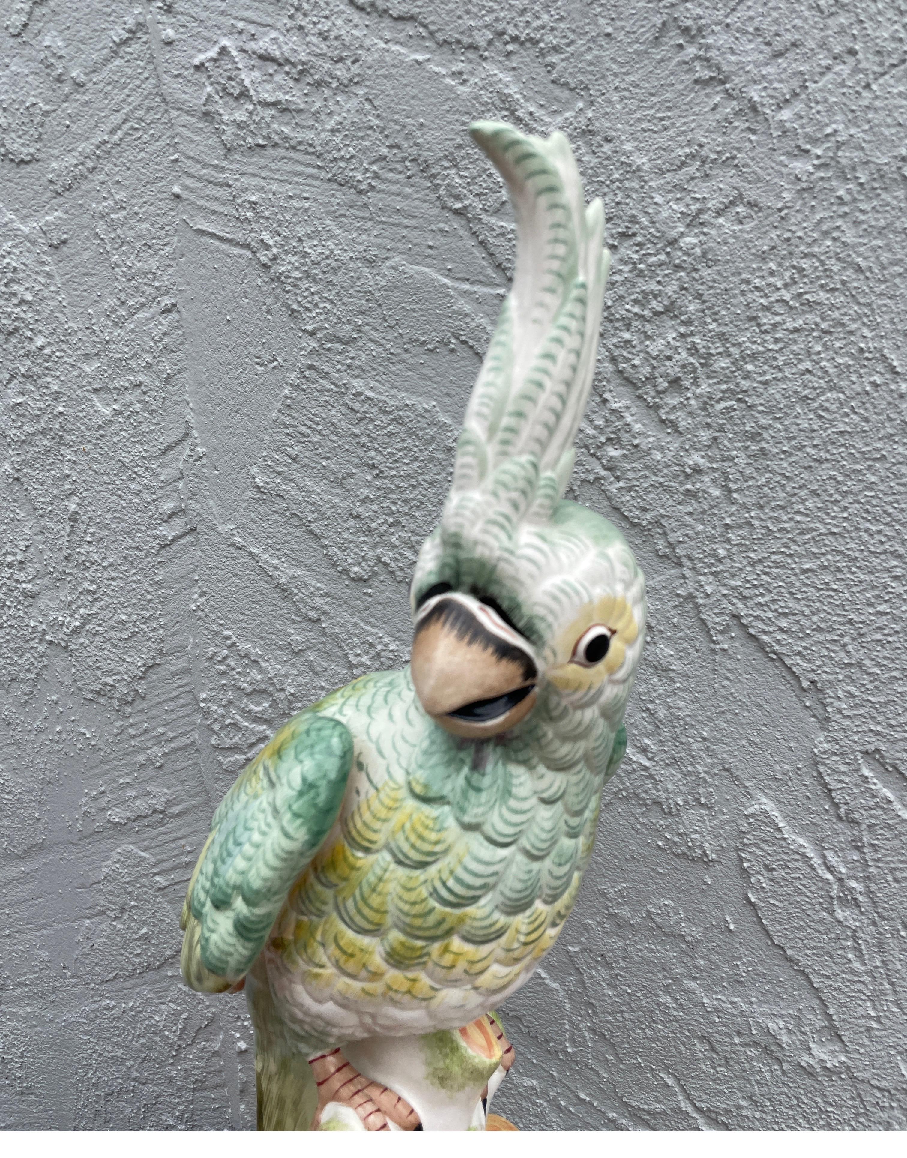 Vintage Porcelain Parrot by Paul Hanson 1