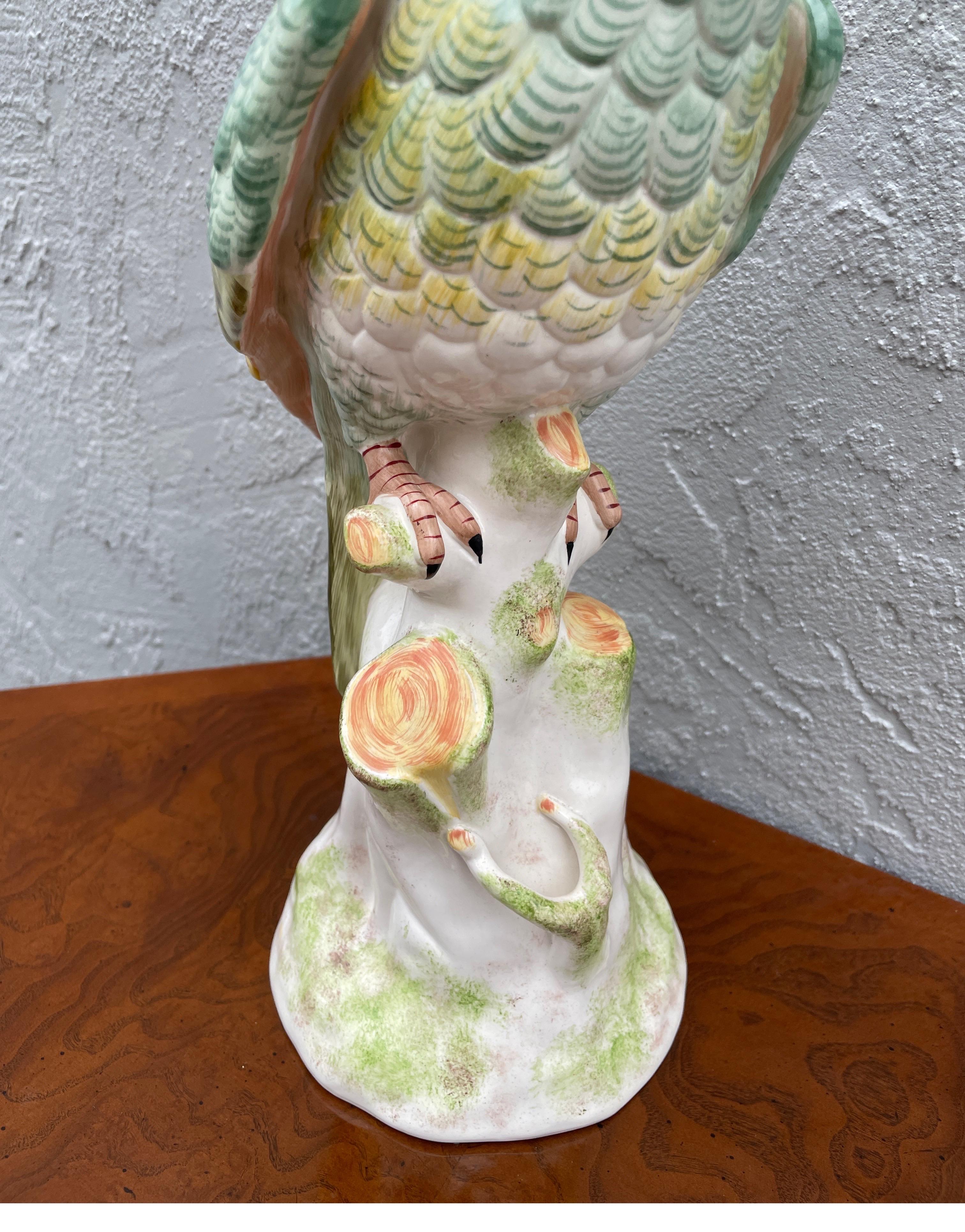 Vintage Porcelain Parrot by Paul Hanson 3