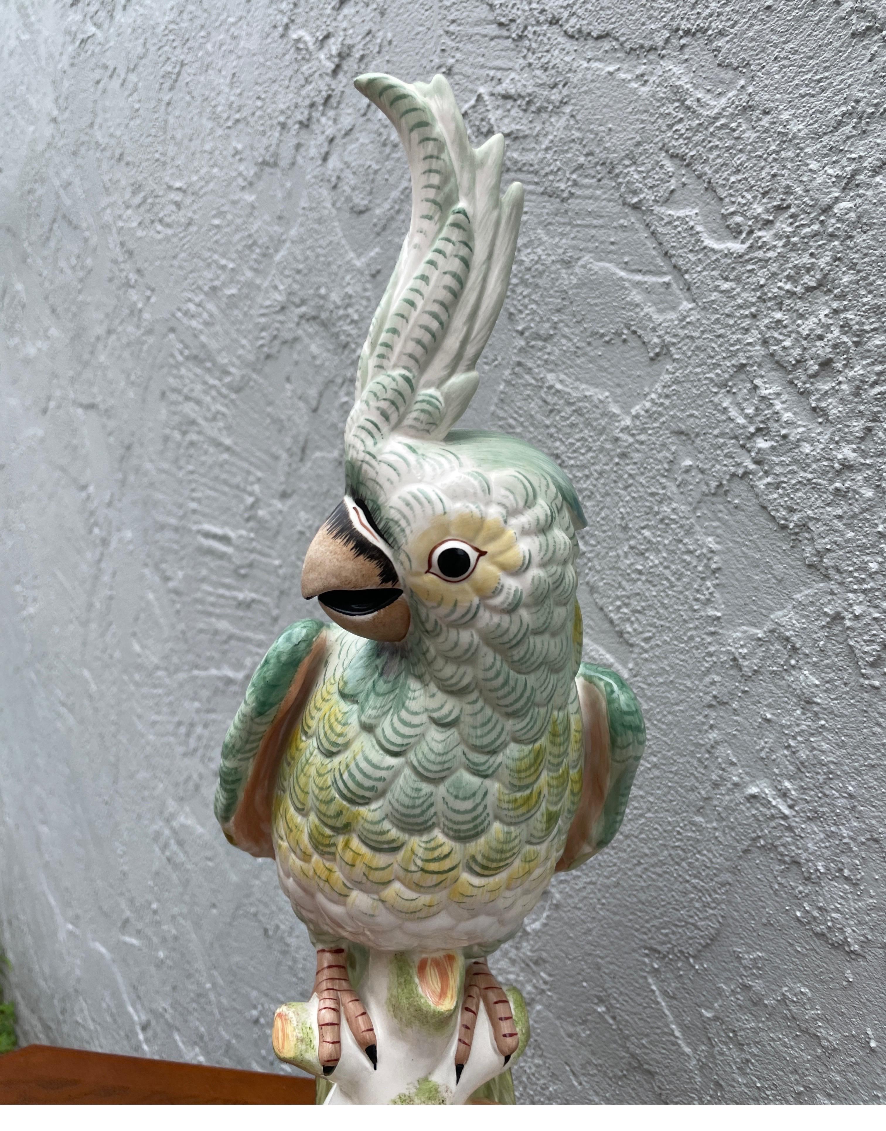Vintage Porcelain Parrot by Paul Hanson 4