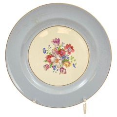 Plato de Porcelana Vintage La China Sajona Francesa C0 22K. Oro Made in USA Años 40