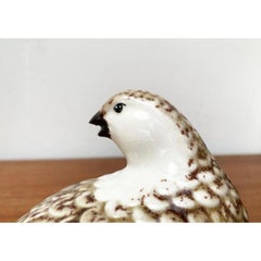 Vintage Porcelain Quail Bird Figurine by B. Jackson