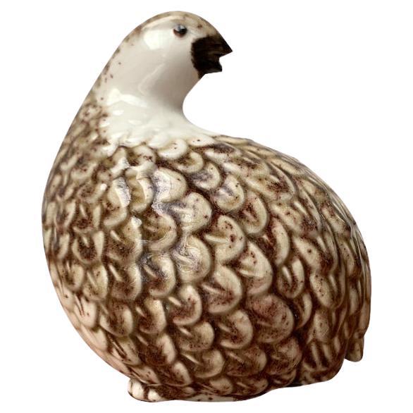 Vintage Porcelain Quail Bird Figurine by B. Jackson