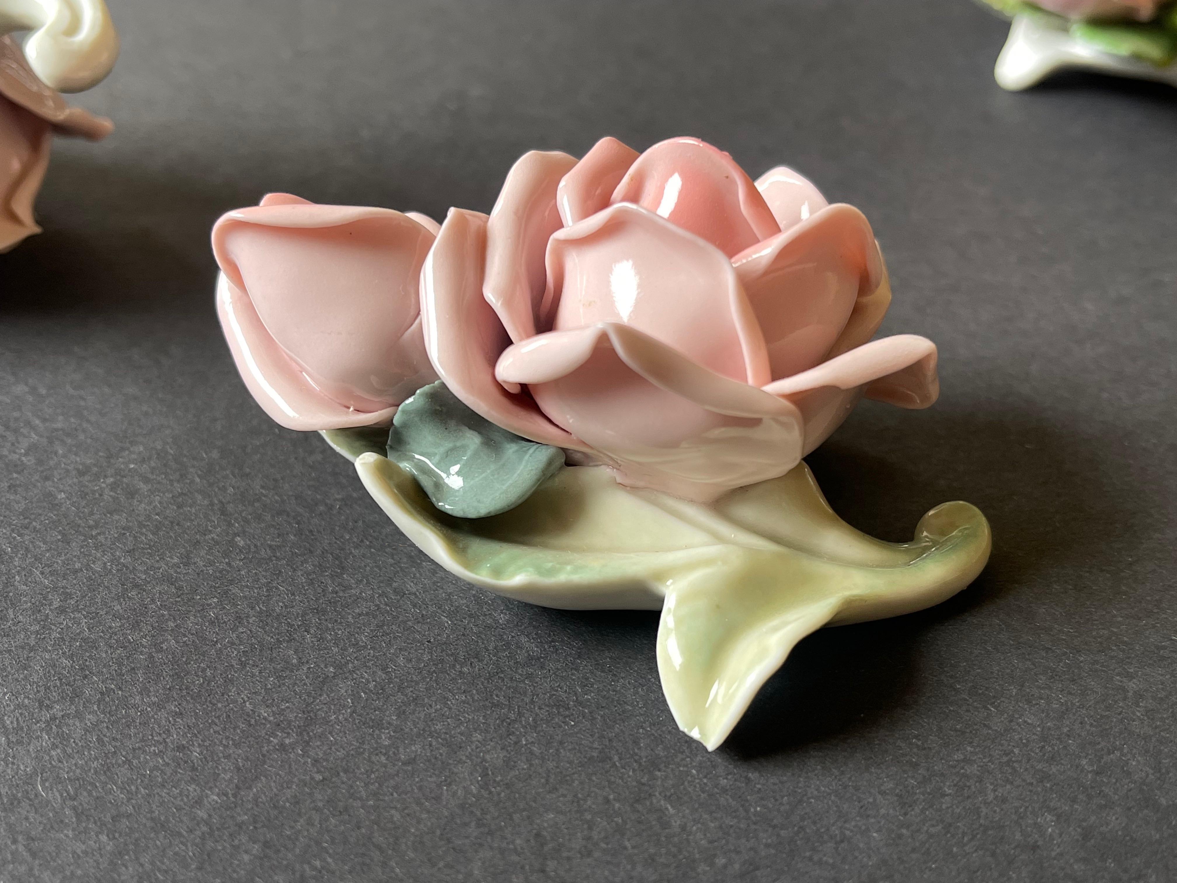 Porzellanrosen im Vintage-Stil von Karl ENS Volkstedt & Kaiser Porzellan, Deutschland 3