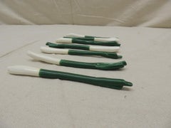 Vintage Porcelain Scallion Onions Drinks Stirrers