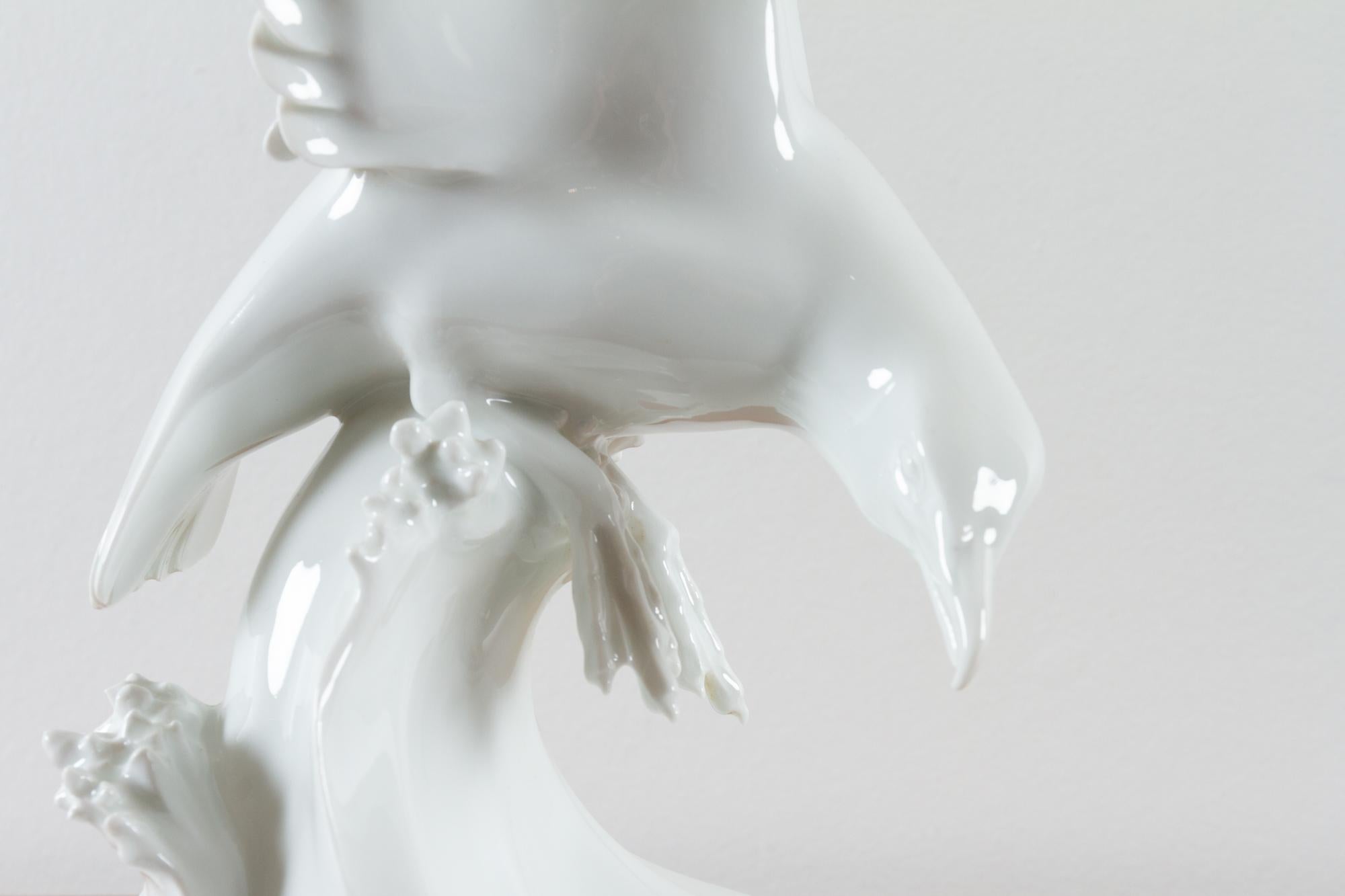 Mid-20th Century Vintage Porcelain Seagull Figurine by Max Esser for Meissen, 1930s