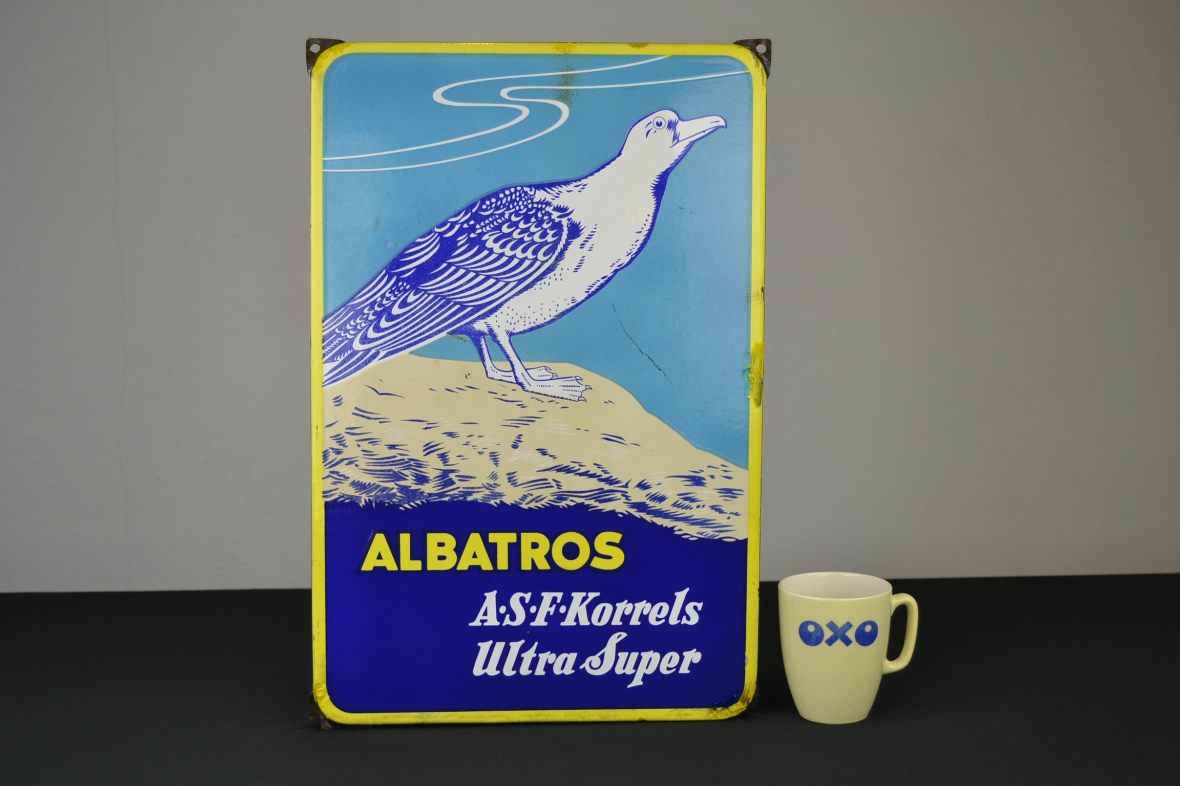 Vintage Porcelain Sign for Albatross Super Phosphate Fertilizer Granules, 1950s 2