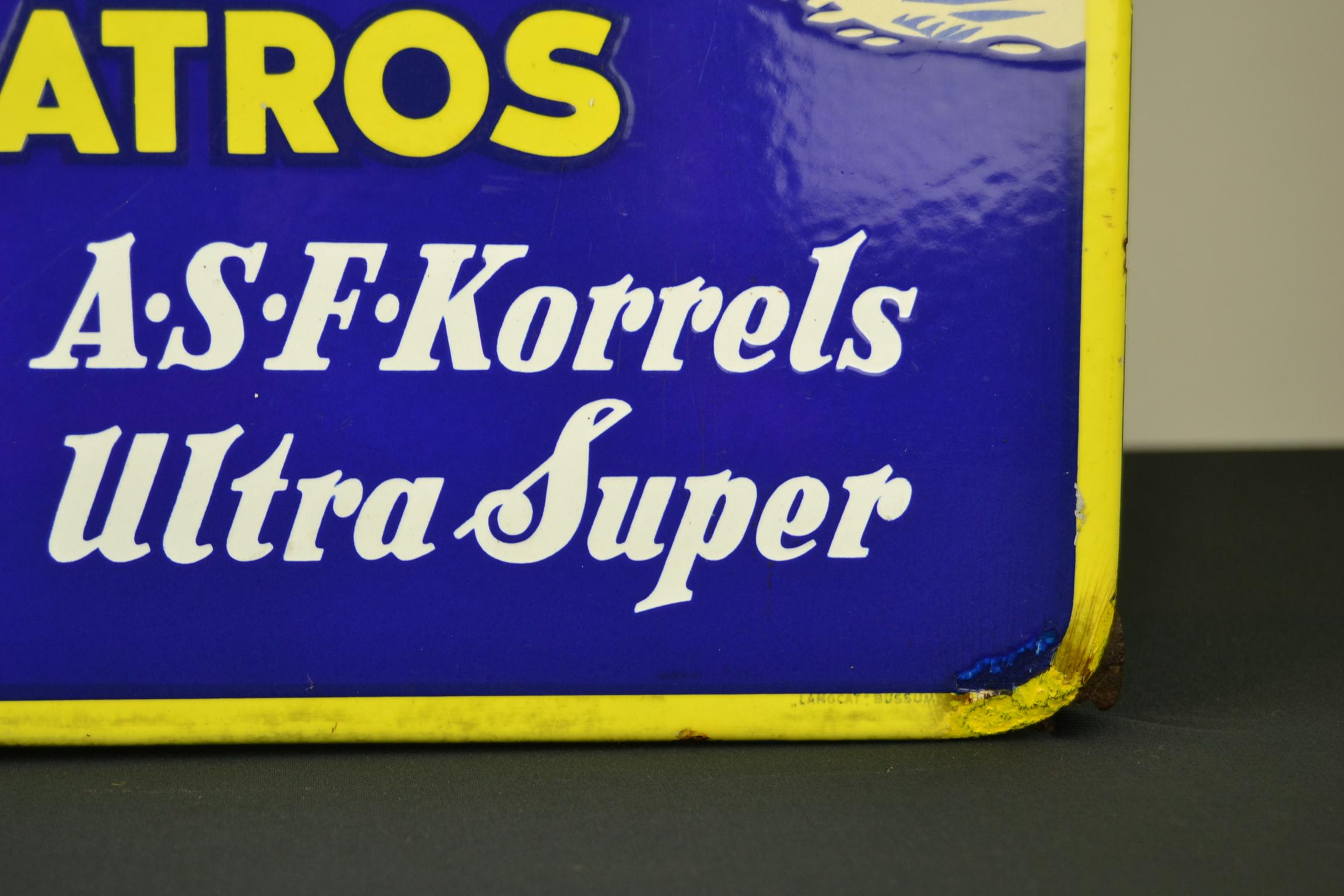 Vintage Porcelain Sign for Albatross Super Phosphate Fertilizer Granules, 1950s In Good Condition In Antwerp, BE