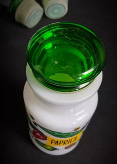 Vintage Porcelain Spice Set – Nutmeg, Paprika, Curry, Cumin, Pepper - 2Y365